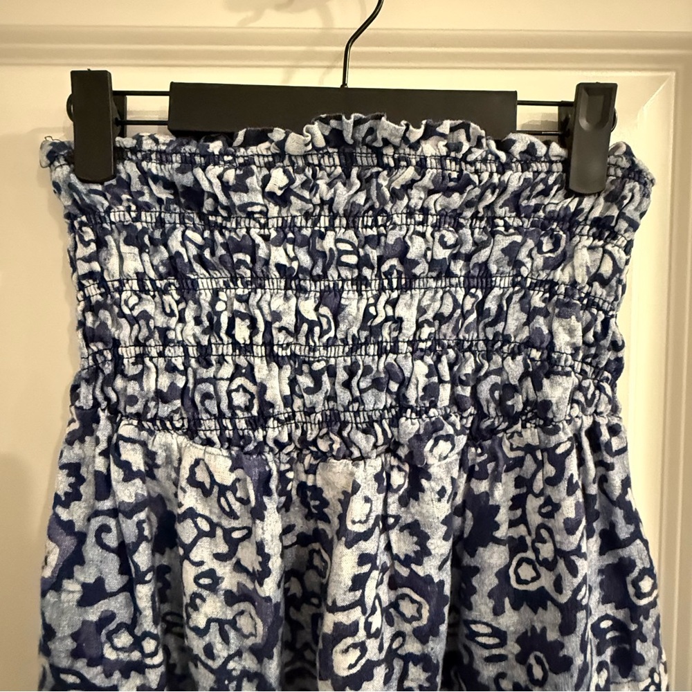 Faherty Margarita Linen Strapless Maxi Dress - Picture 6 of 11